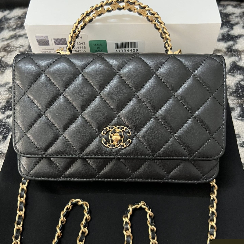 Ch*el top handle bags